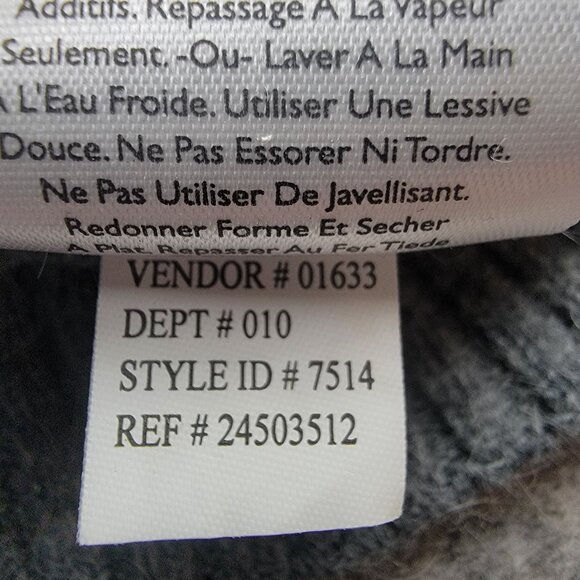 Eddie Bauer Sweater Women’s Large Gray Angora Blend Turtleneck Vintage - Picture 6 of 10